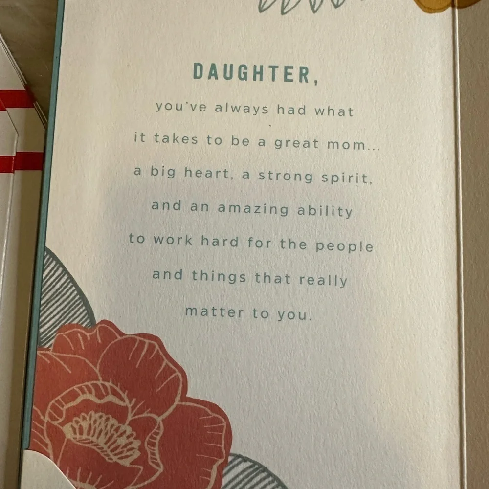 🩵5/$8 Floral Inspirational greeting card